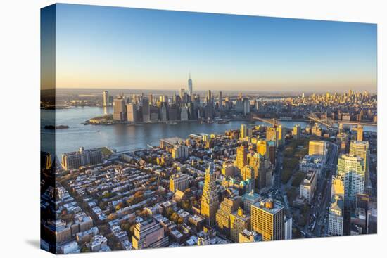 Lower Manhattan from Brooklyn, Manhattan, New York City, New York, USA-Jon Arnold-Stretched Canvas