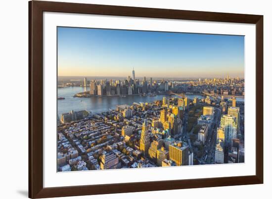 Lower Manhattan from Brooklyn, Manhattan, New York City, New York, USA-Jon Arnold-Framed Photographic Print