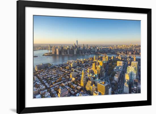 Lower Manhattan from Brooklyn, Manhattan, New York City, New York, USA-Jon Arnold-Framed Photographic Print