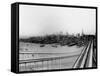 Lower Manhattan from the Top the Brooklyn Bridge-null-Framed Stretched Canvas