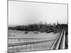 Lower Manhattan from the Top the Brooklyn Bridge-null-Mounted Photographic Print