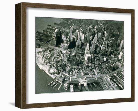 Lower Manhattan, New York, June 1947-null-Framed Photo