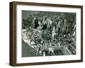 Lower Manhattan, New York, June 1947-null-Framed Photo