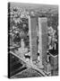 Lower Manhattan Showing the Twin Towers-null-Stretched Canvas