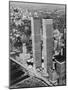 Lower Manhattan Showing the Twin Towers-null-Mounted Photographic Print