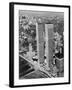 Lower Manhattan Showing the Twin Towers-null-Framed Photographic Print