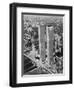 Lower Manhattan Showing the Twin Towers-null-Framed Photographic Print