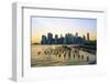 Lower Manhattan skyline across the East River at sunset, New York City, New York, United States of -Fraser Hall-Framed Photographic Print