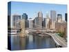 Lower Manhattan Skyline and Brooklyn Bridge-Alan Schein-Stretched Canvas