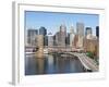 Lower Manhattan Skyline and Brooklyn Bridge-Alan Schein-Framed Photographic Print