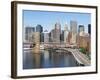 Lower Manhattan Skyline and Brooklyn Bridge-Alan Schein-Framed Photographic Print