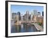 Lower Manhattan Skyline and Brooklyn Bridge-Alan Schein-Framed Photographic Print