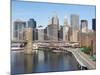 Lower Manhattan Skyline and Brooklyn Bridge-Alan Schein-Mounted Photographic Print