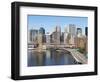 Lower Manhattan Skyline and Brooklyn Bridge-Alan Schein-Framed Photographic Print