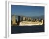 Lower Manhattan Skyline and Cruise Ship Across the Hudson River, New York City, New York, USA-Amanda Hall-Framed Photographic Print