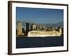 Lower Manhattan Skyline and Cruise Ship Across the Hudson River, New York City, New York, USA-Amanda Hall-Framed Photographic Print