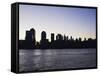 Lower Manhattan Skyline at Dawn, Manhattan, New York City, New York, USA-Amanda Hall-Framed Stretched Canvas