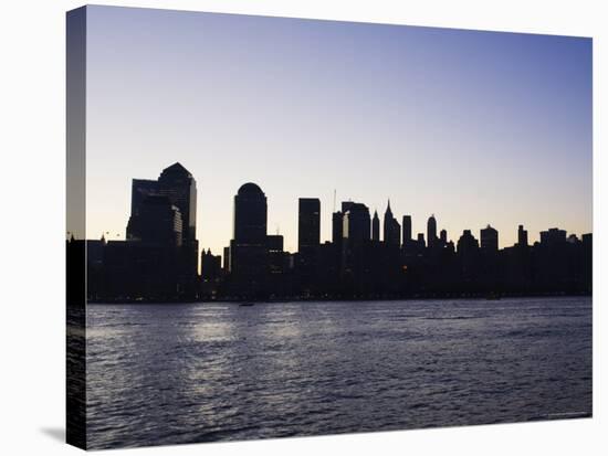 Lower Manhattan Skyline at Dawn, Manhattan, New York City, New York, USA-Amanda Hall-Stretched Canvas