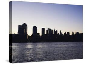 Lower Manhattan Skyline at Dawn, Manhattan, New York City, New York, USA-Amanda Hall-Stretched Canvas