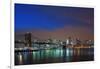 Lower Manhattan Skyline at Dusk.-Jon Hicks-Framed Photographic Print