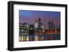 Lower Manhattan Skyline at Dusk.-Jon Hicks-Framed Photographic Print