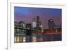 Lower Manhattan Skyline at Dusk.-Jon Hicks-Framed Photographic Print