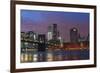 Lower Manhattan Skyline at Dusk.-Jon Hicks-Framed Photographic Print