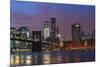 Lower Manhattan Skyline at Dusk.-Jon Hicks-Mounted Photographic Print