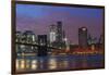 Lower Manhattan Skyline at Dusk.-Jon Hicks-Framed Photographic Print