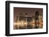 Lower Manhattan Skyline at Night from Brooklyn, New York City-Zigi-Framed Photographic Print