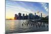 Lower Manhattan Skyline at Sunset-Amanda Hall-Mounted Photographic Print