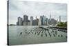 Lower Manhattan Skyline, New York City-Fraser Hall-Stretched Canvas