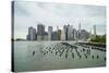 Lower Manhattan Skyline, New York City-Fraser Hall-Stretched Canvas