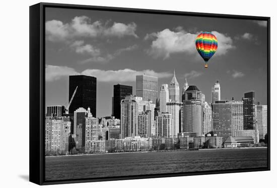 Lower Manhattan Skyline-Gary718-Framed Stretched Canvas