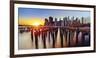 Lower Manhattan Sunset-George Oze-Framed Photographic Print