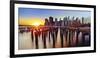 Lower Manhattan Sunset-George Oze-Framed Photographic Print