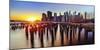 Lower Manhattan Sunset-George Oze-Mounted Photographic Print