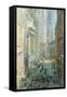 Lower Manhattan-Childe Hassam-Framed Stretched Canvas