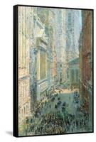 Lower Manhattan-Childe Hassam-Framed Stretched Canvas