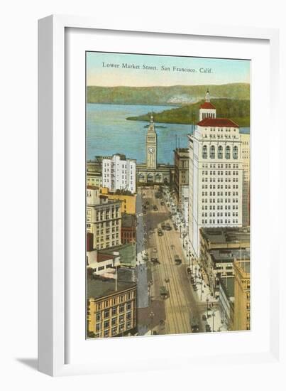 Lower Market Street, San Francisco, California-null-Framed Art Print