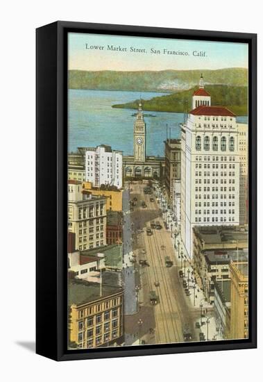 Lower Market Street, San Francisco, California-null-Framed Stretched Canvas