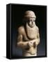 Lower Mesopotamia, Iraq, Male Bust from Uruk, Alabaster-null-Framed Stretched Canvas