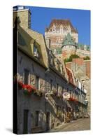 Lower old town with Chateau Frontenac, Quebec City, Quebec, Canada.-Jamie & Judy Wild-Stretched Canvas