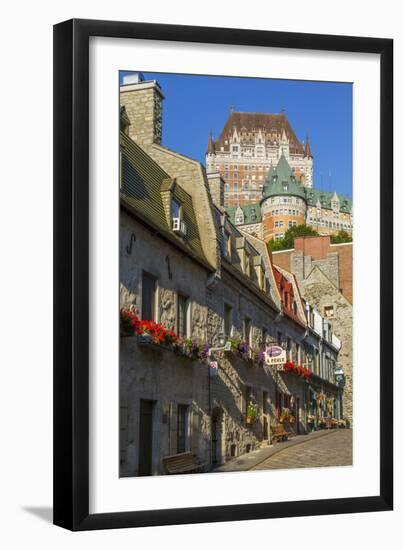 Lower old town with Chateau Frontenac, Quebec City, Quebec, Canada.-Jamie & Judy Wild-Framed Premium Photographic Print