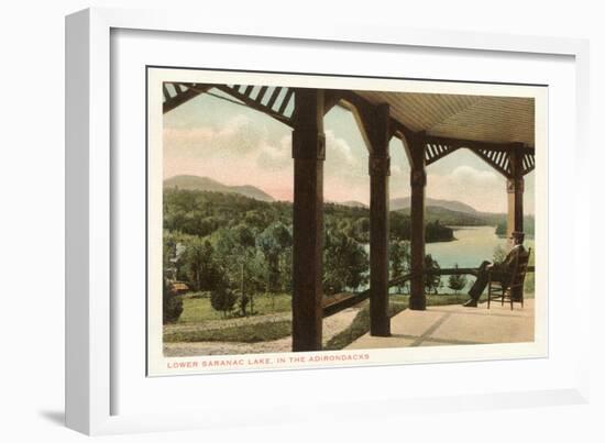 Lower Saranac Lake, Adirondacks, New York-null-Framed Art Print