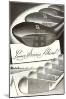 Lower Scores Ahead, Golf Woods and Irons-null-Mounted Art Print