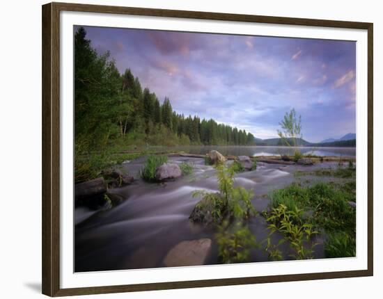 Lower Stillwater Lake in the Flathead National Forest, Montana, USA-Chuck Haney-Framed Photographic Print