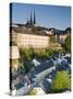 Lower Town, View of Grund, Luxembourg City, Luxembourg-Walter Bibikow-Stretched Canvas