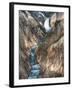 Lower Yellowstone Falls Is the Largest Falls in What Is Considered the Grand Canyon of Yellowstone.-Brad Beck-Framed Photographic Print