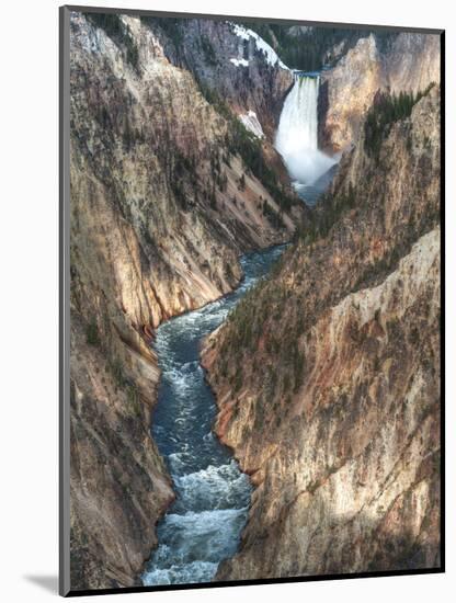 Lower Yellowstone Falls Is the Largest Falls in What Is Considered the Grand Canyon of Yellowstone.-Brad Beck-Mounted Photographic Print